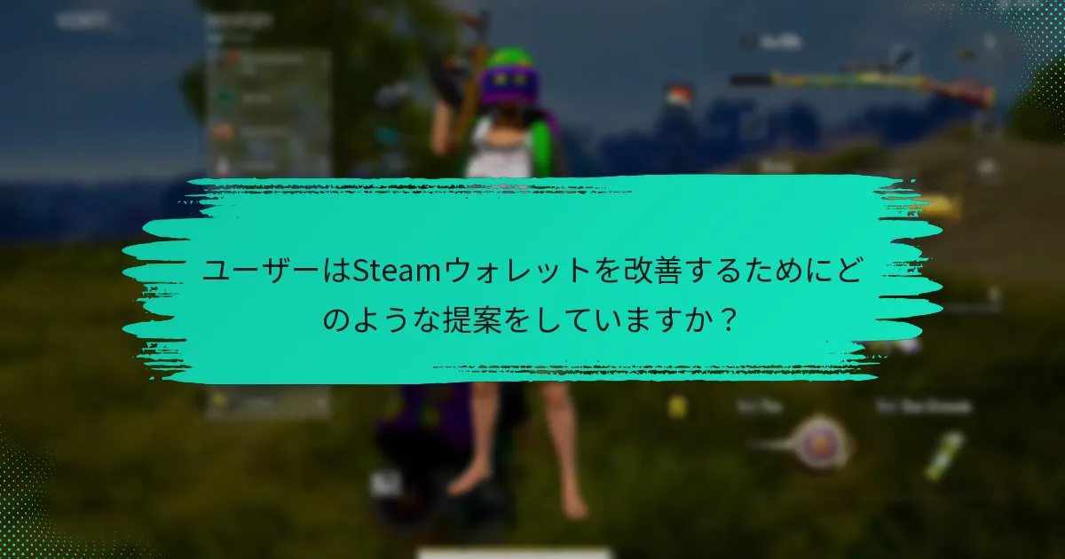 ユーザーがPUBGでSteamウォレットに関して直面する一般的な問題は何ですか？